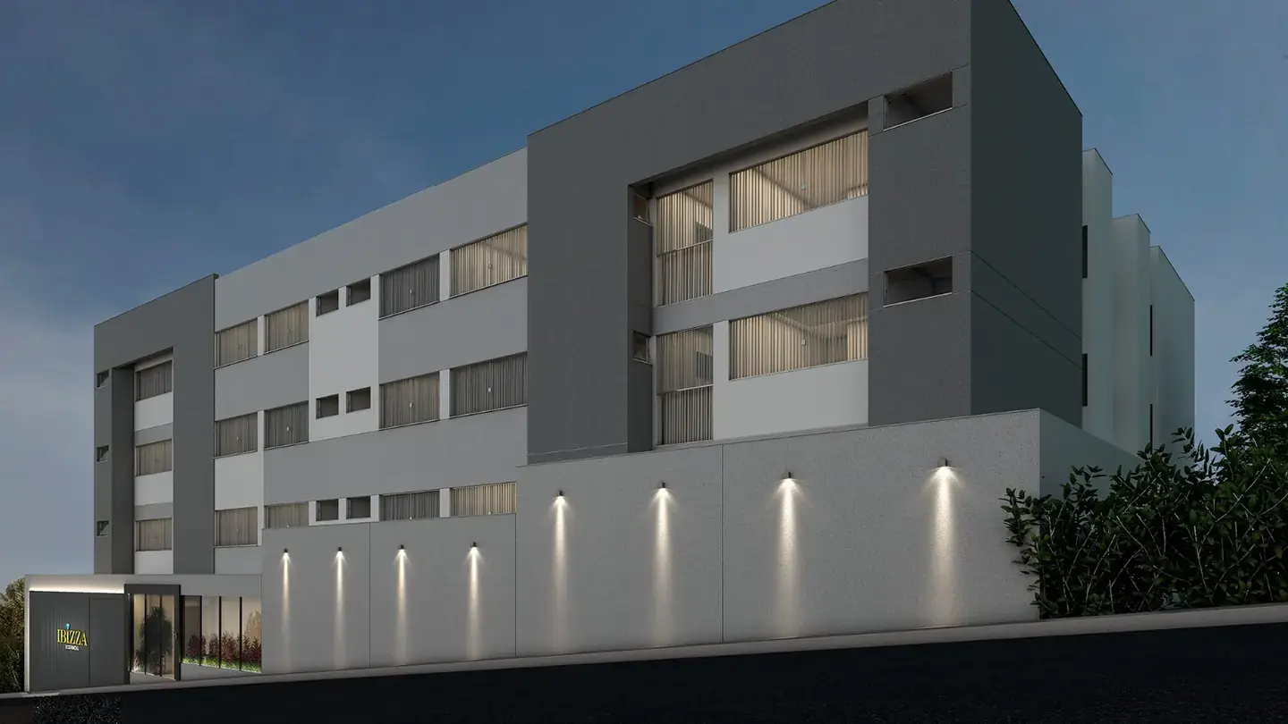 Fachada lateral do Ibizza Residencial